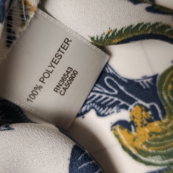 VAN HEUSEN FLOWY FLORAL LEAF TANK TOP BLOUSE SMALL PETITE - Picture 6 of 6